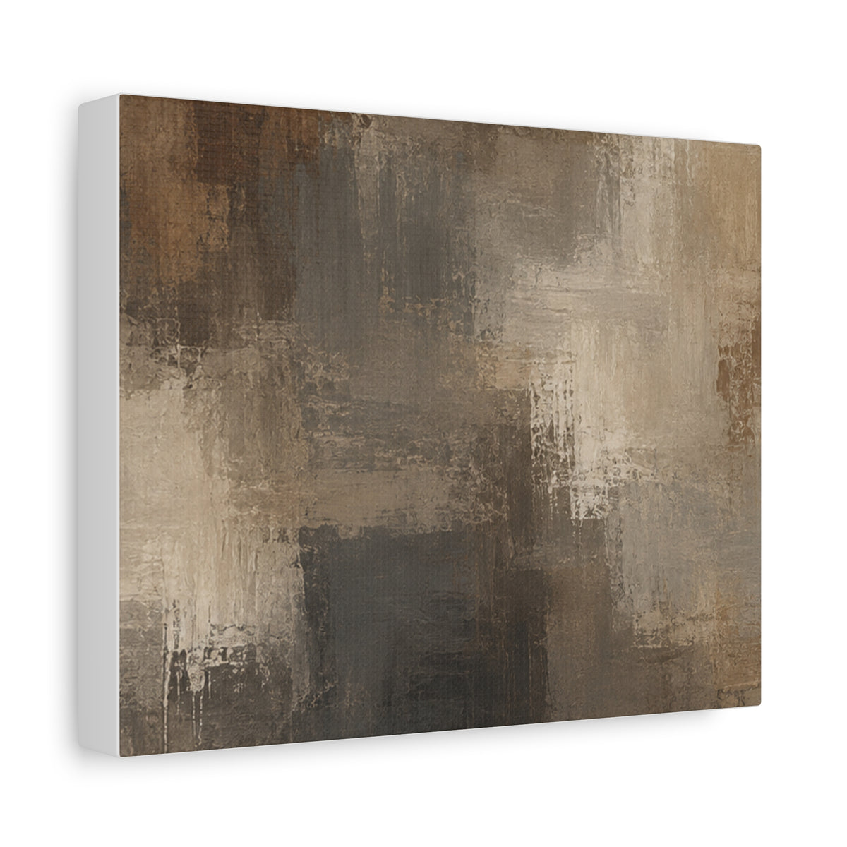 Neutral Abstract Brushstroke Matte Canvas