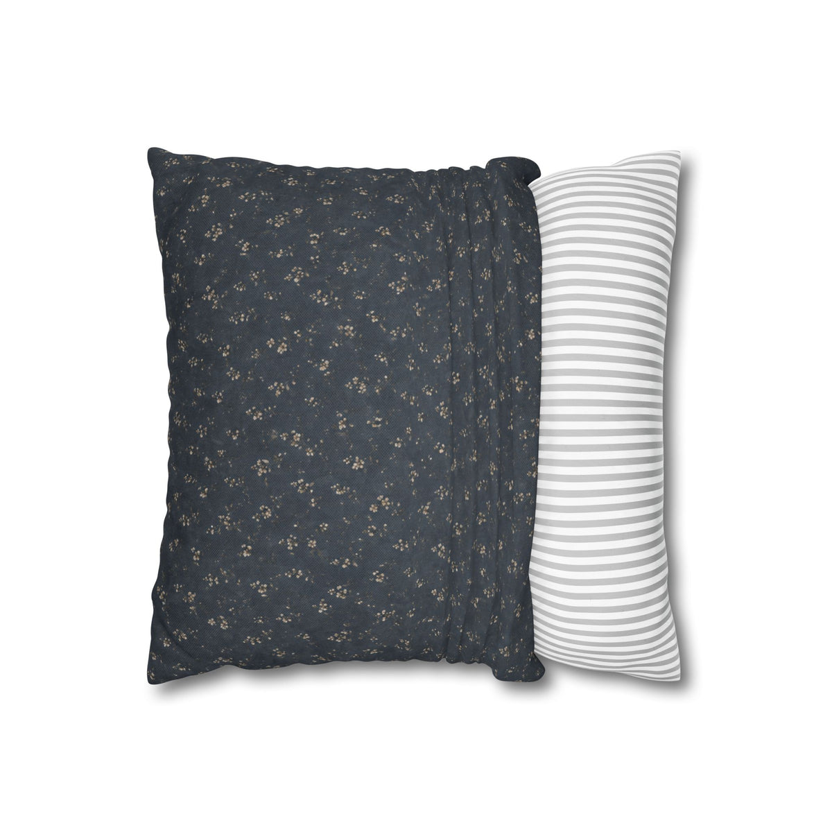Moody Blue Floral Pillowcase | Navy Blue Square Pillowcase