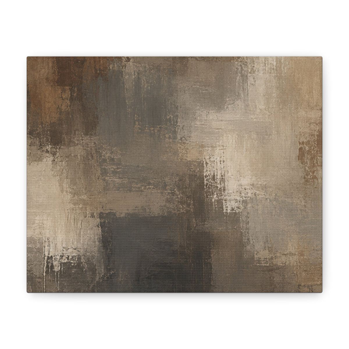 Neutral Abstract Brushstroke Matte Canvas