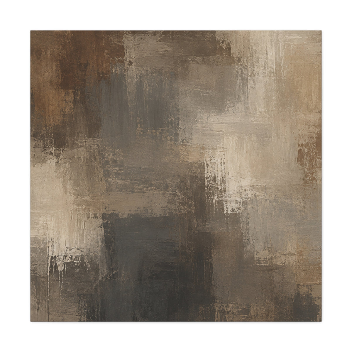 Neutral Abstract Brushstroke Matte Canvas