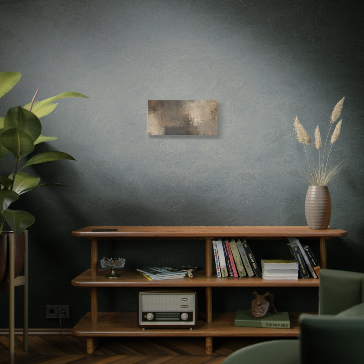 Neutral Abstract Brushstroke Matte Canvas