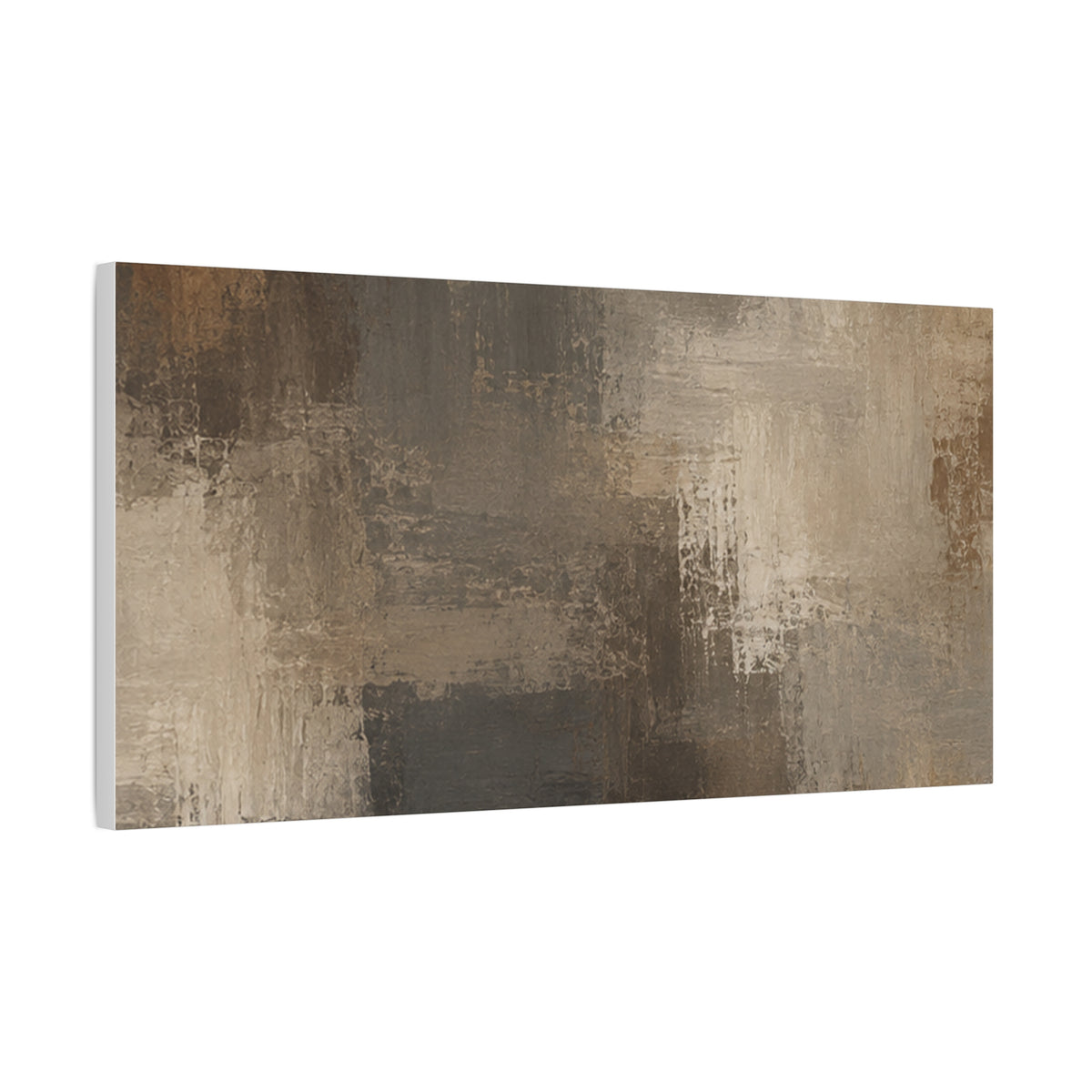 Neutral Abstract Brushstroke Matte Canvas