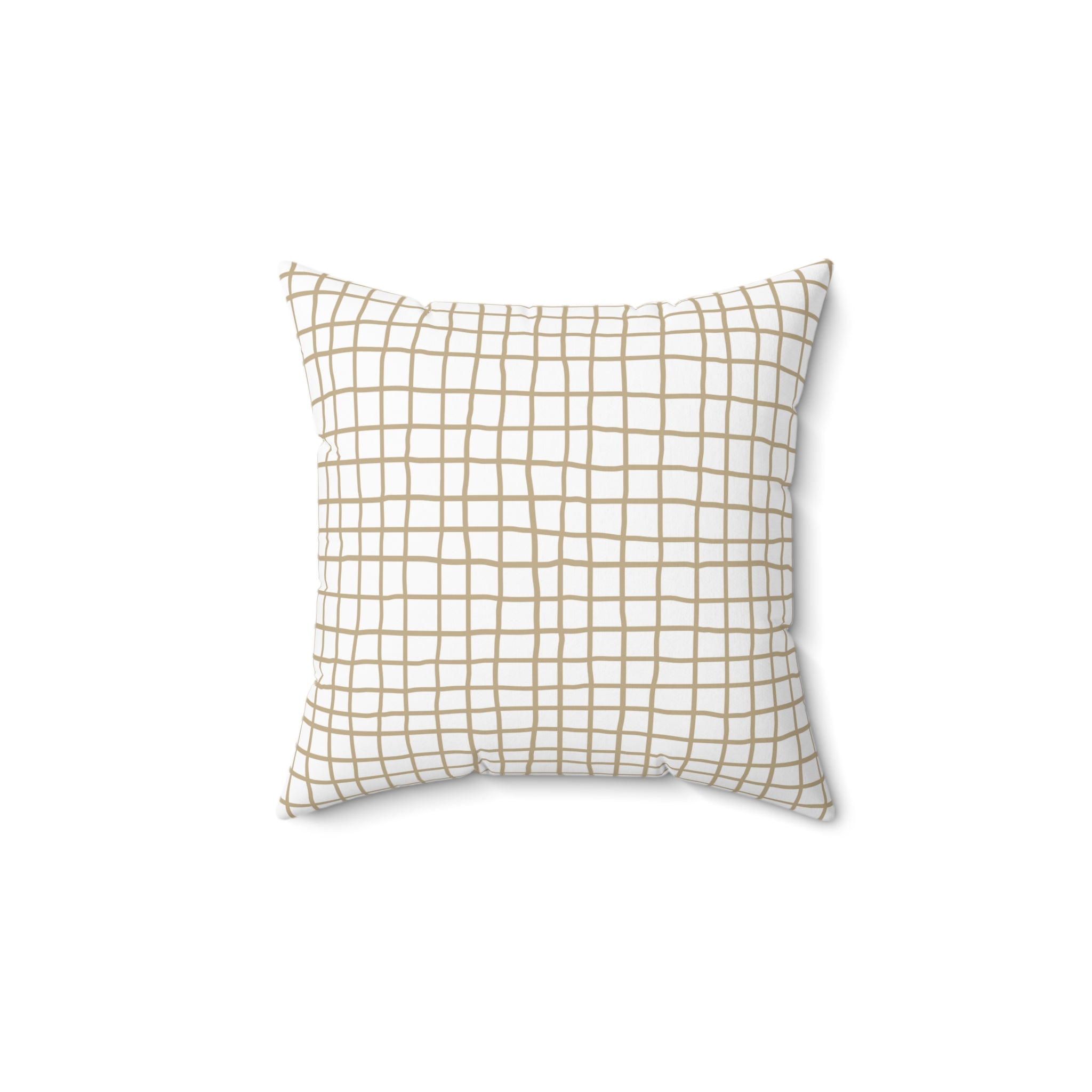Grid Pillow Cover + Insert in Taupe