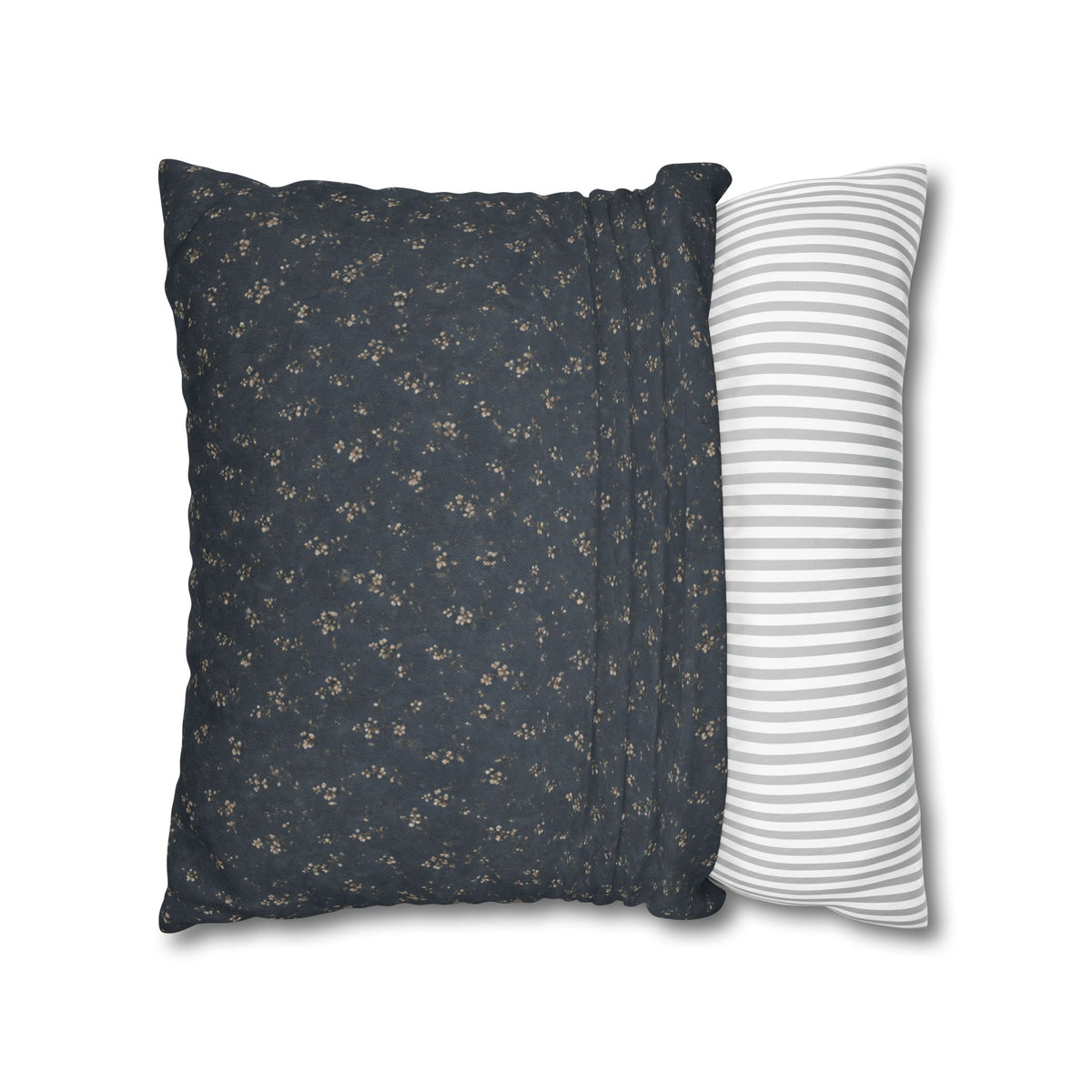 Moody Blue Floral Pillowcase | Navy Blue Square Pillowcase