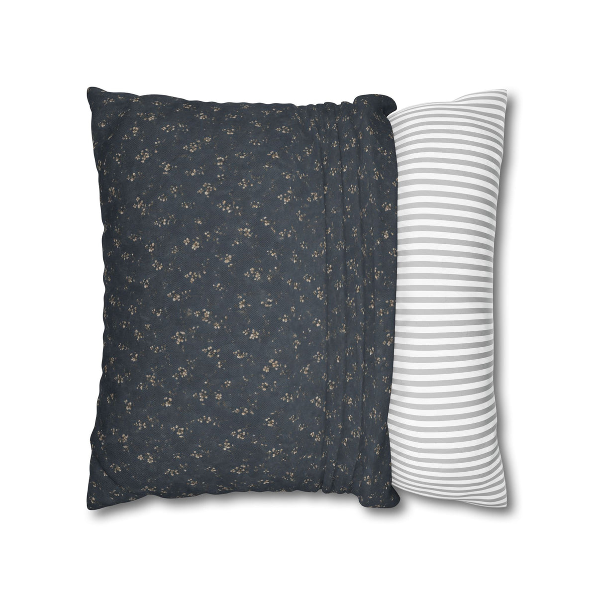 Moody Blue Floral Pillowcase | Navy Blue Square Pillowcase