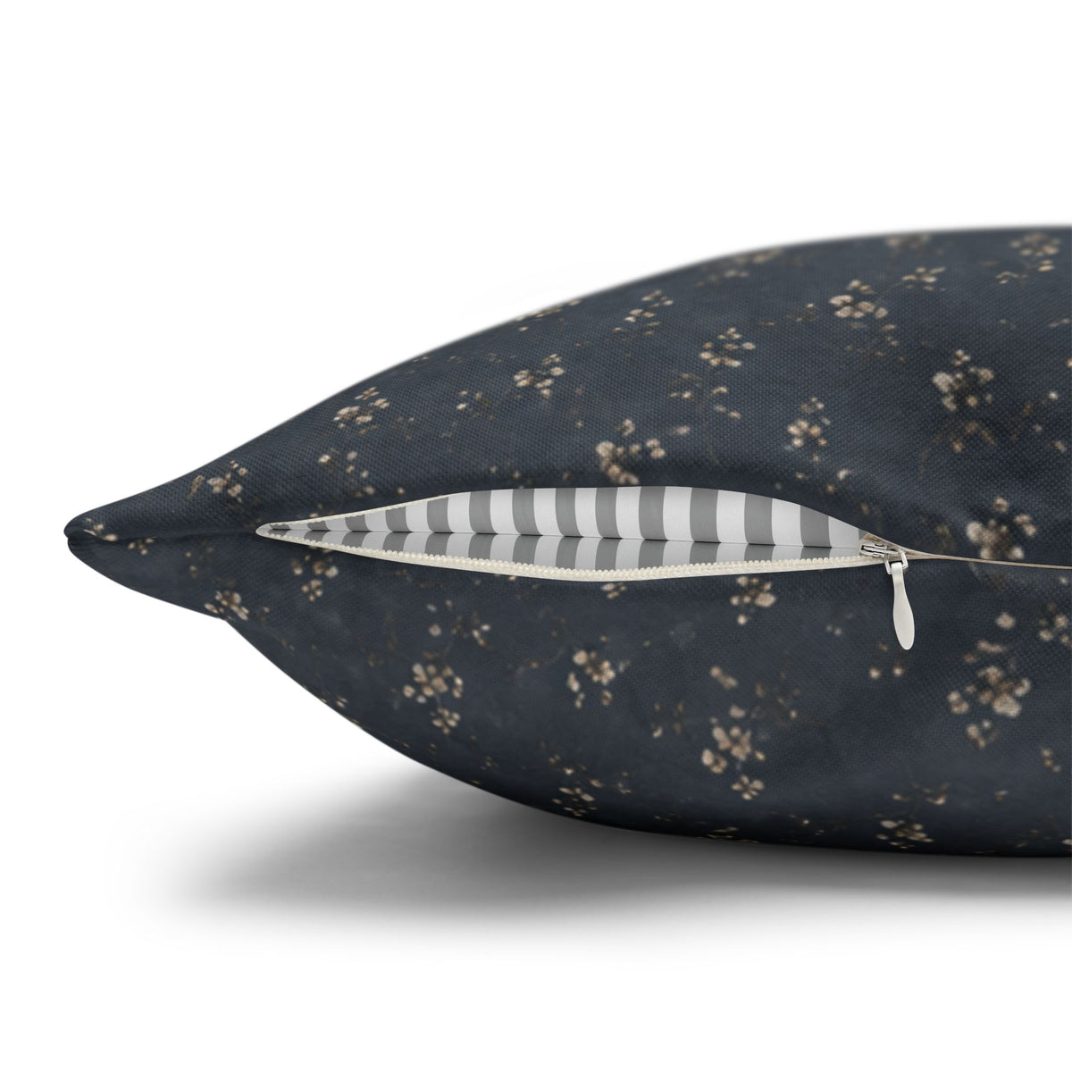 Moody Blue Floral Pillowcase | Navy Blue Square Pillowcase