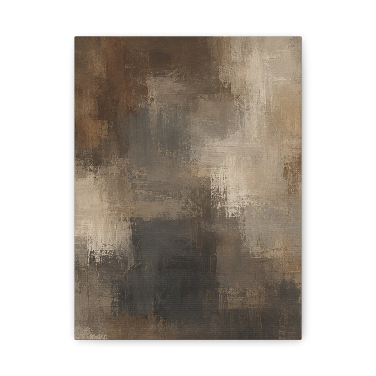 Neutral Abstract Brushstroke Matte Canvas