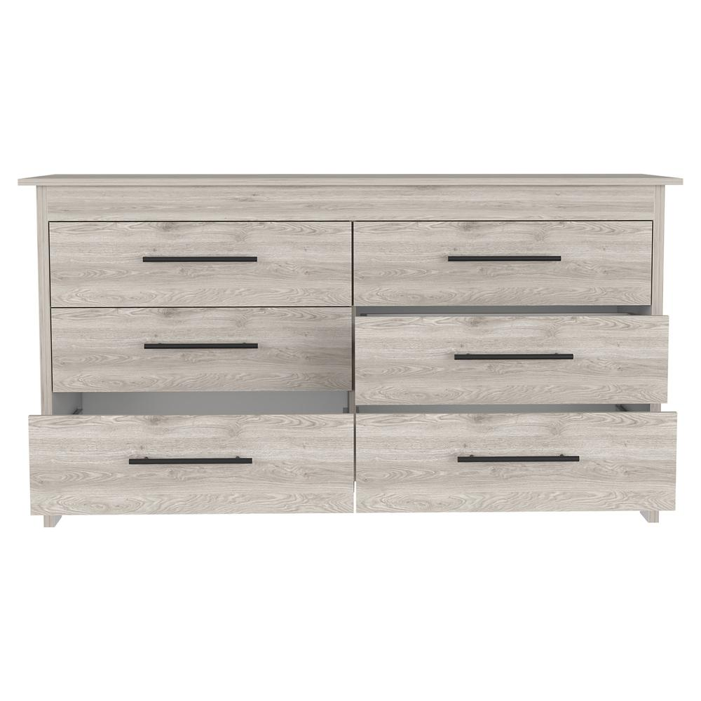 DEPOT E-SHOP Paris 6 Drawer Double Dresser