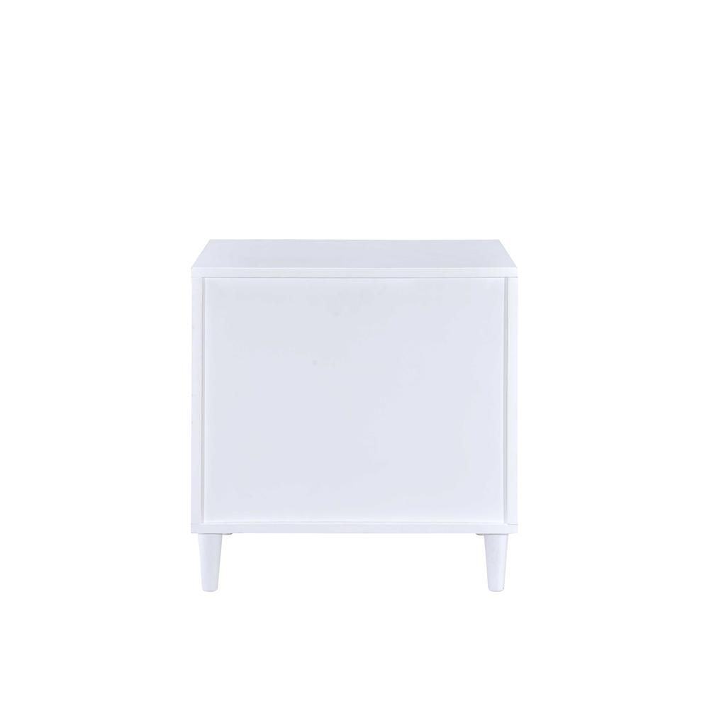 Lurel Night Table, White & Weathered Oak