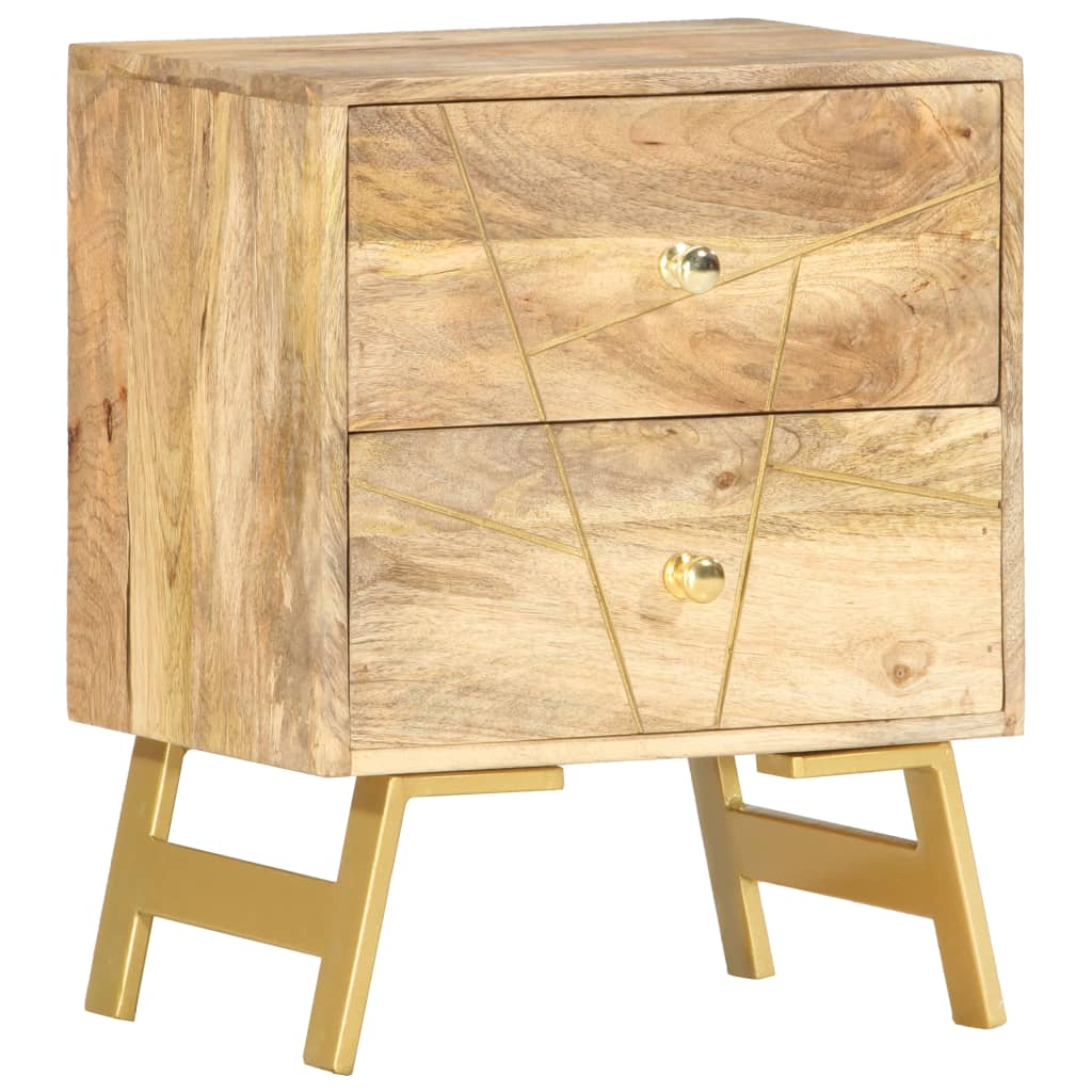 vidaXL Bedside Cabinet 15.7"x11.8"x19.7" Solid Mango Wood