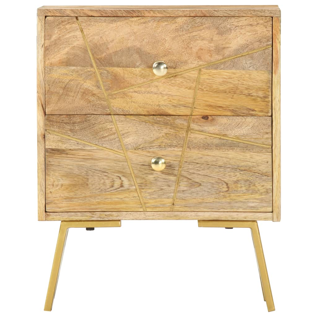 vidaXL Bedside Cabinet 15.7"x11.8"x19.7" Solid Mango Wood