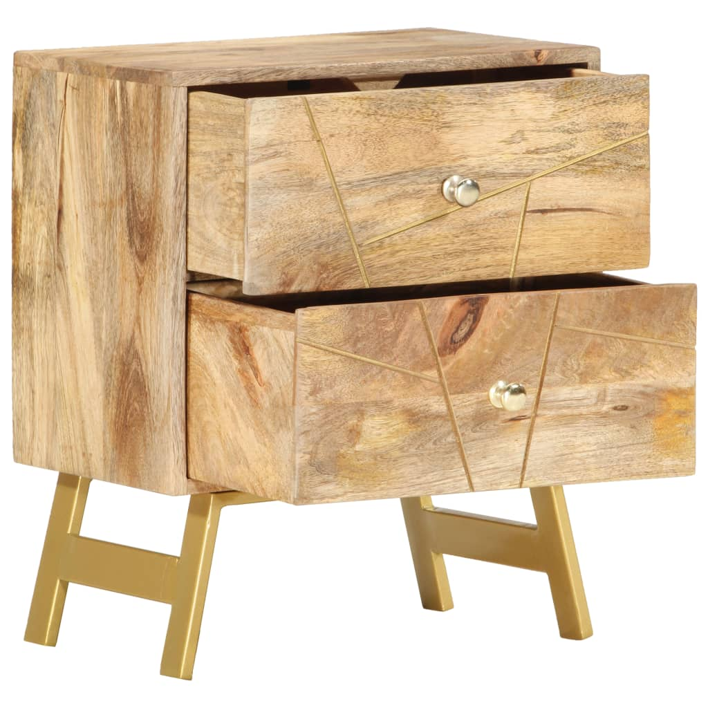 vidaXL Bedside Cabinet 15.7"x11.8"x19.7" Solid Mango Wood