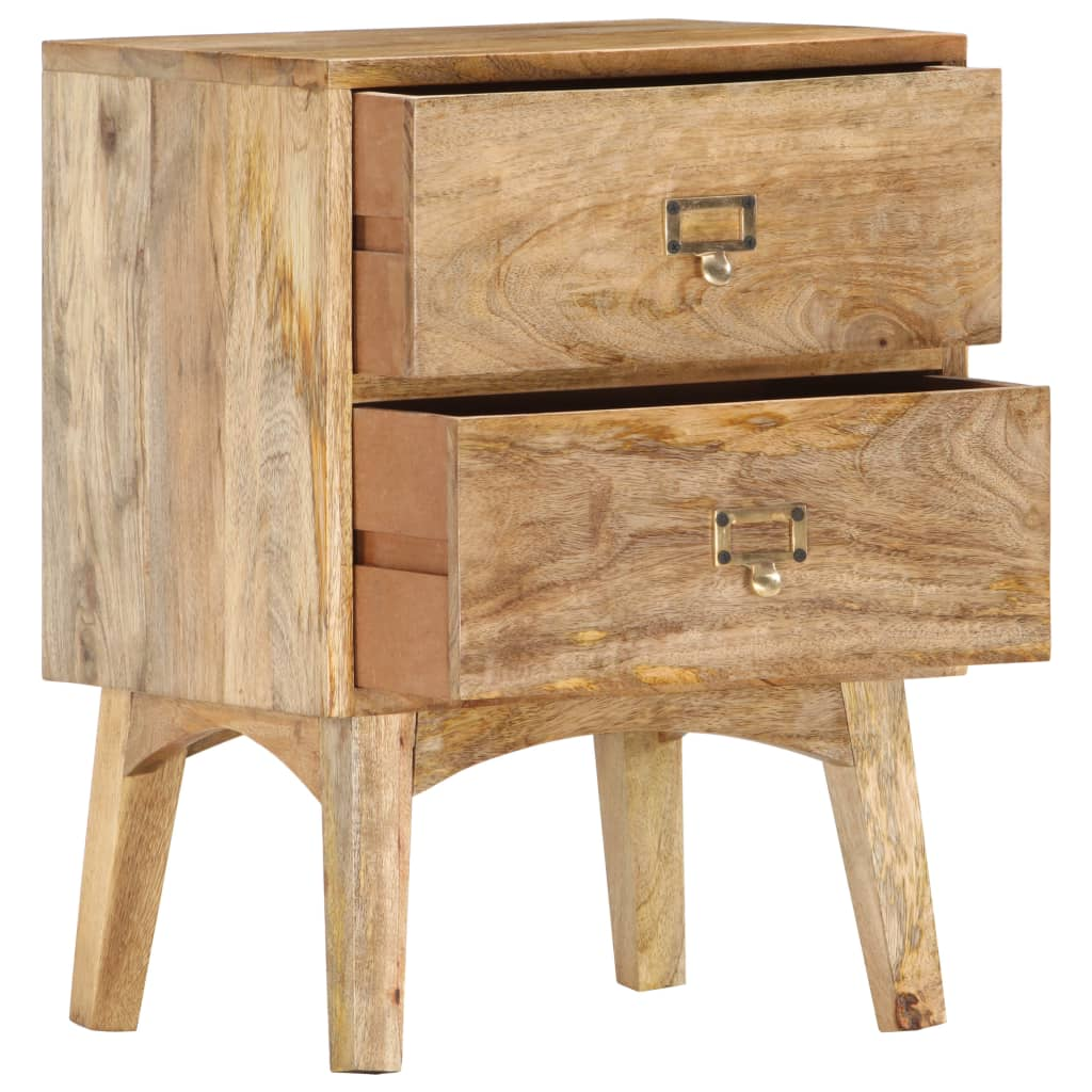 vidaXL Bedside Cabinet 15.7"x13.8"x21.7" Solid Mango Wood