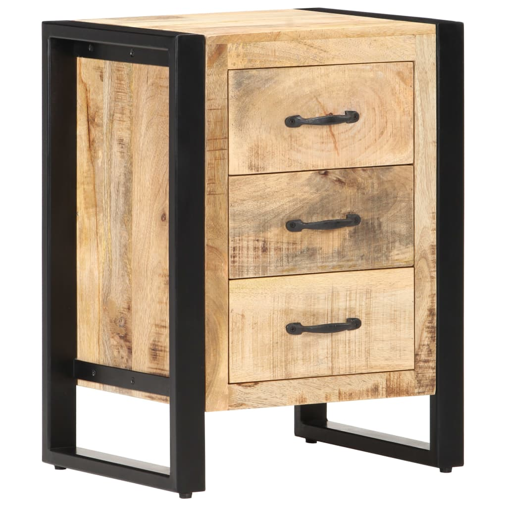 vidaXL Bedside Cabinet 15.7"x13.8"x21.7" Solid Mango Wood