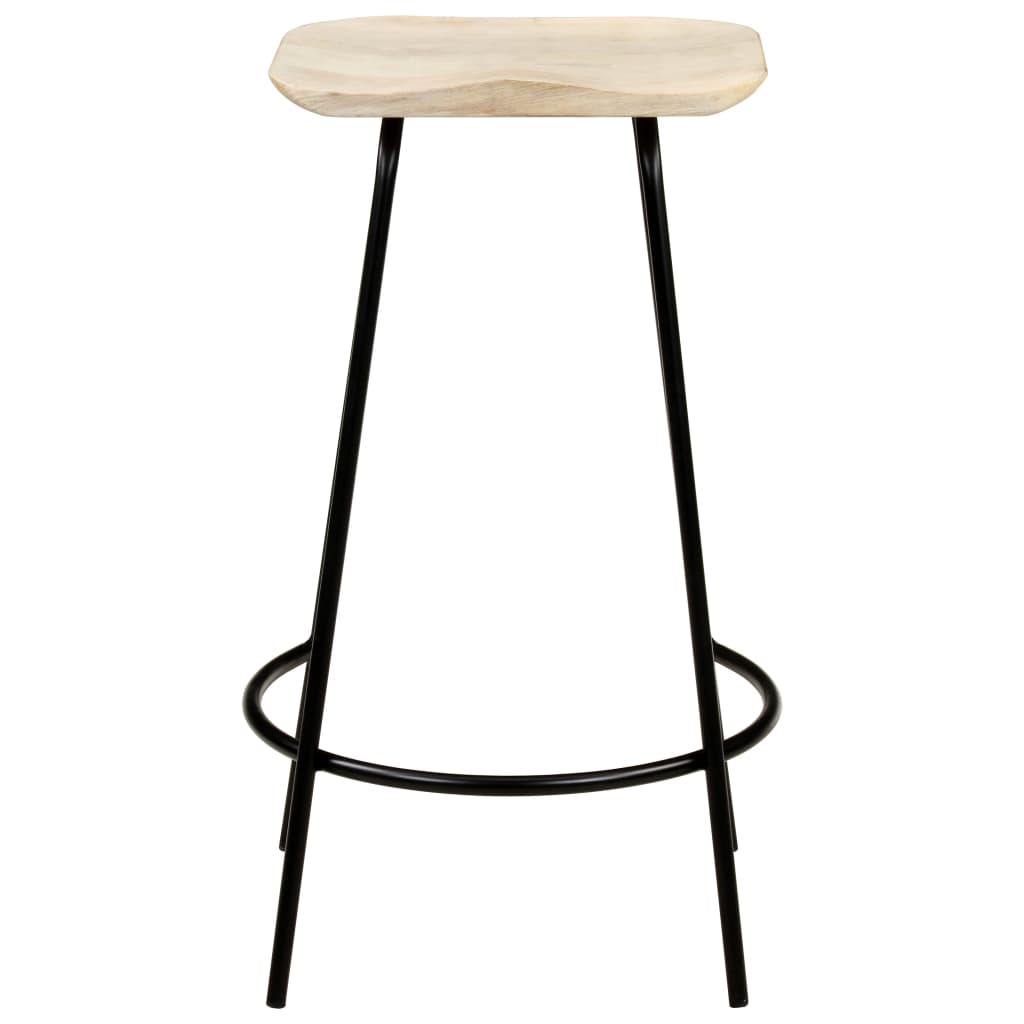 vidaXL Bar Stools 2 pcs Solid Mango Wood