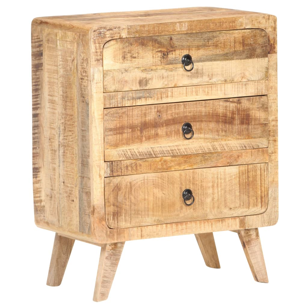 vidaXL Sideboard 23.6"x13.8"x29.5" Rough Mango Wood