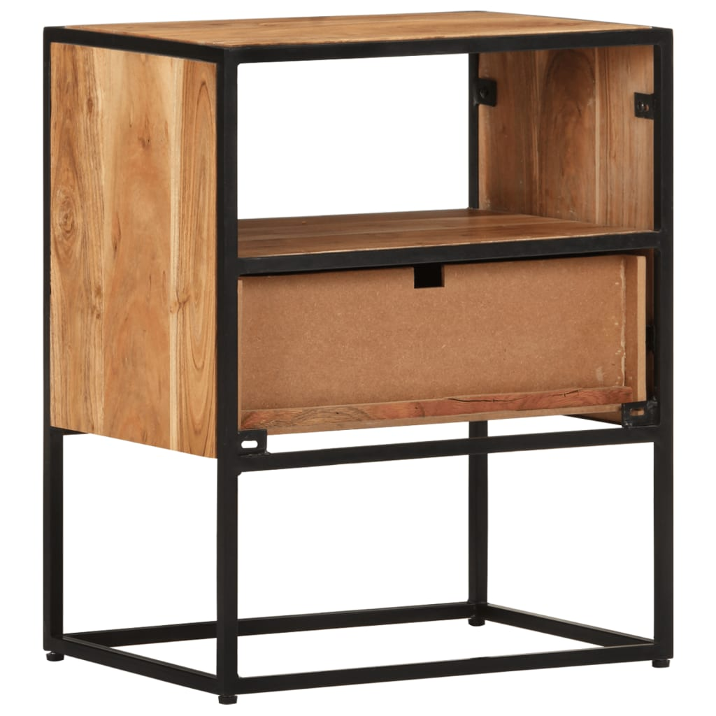 vidaXL Bed Cabinet 15.7"x11.8"x19.7" Solid Acacia Wood