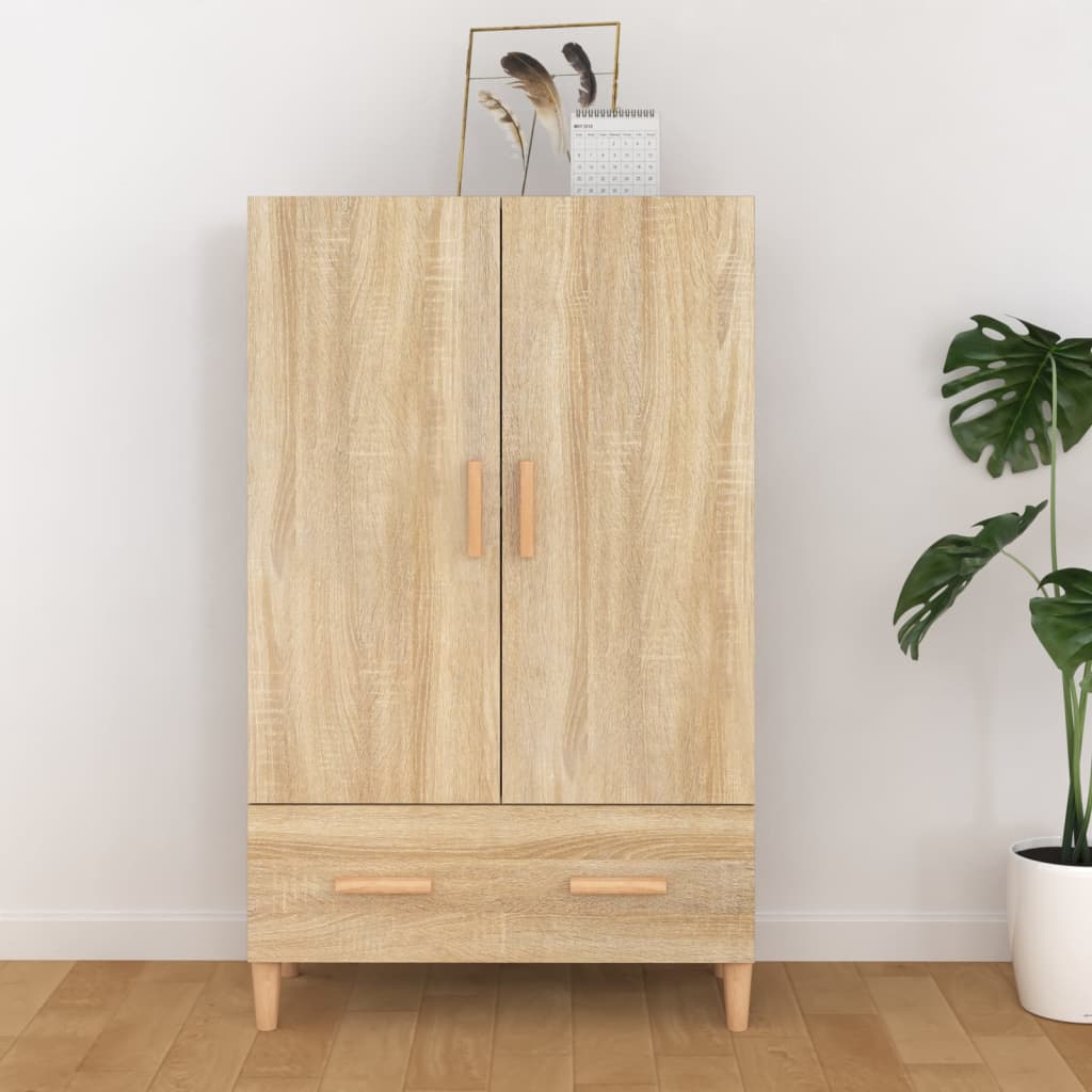 vidaXL Highboard Sonoma Oak 27.6"x12.2"x45.3" Engineered Wood