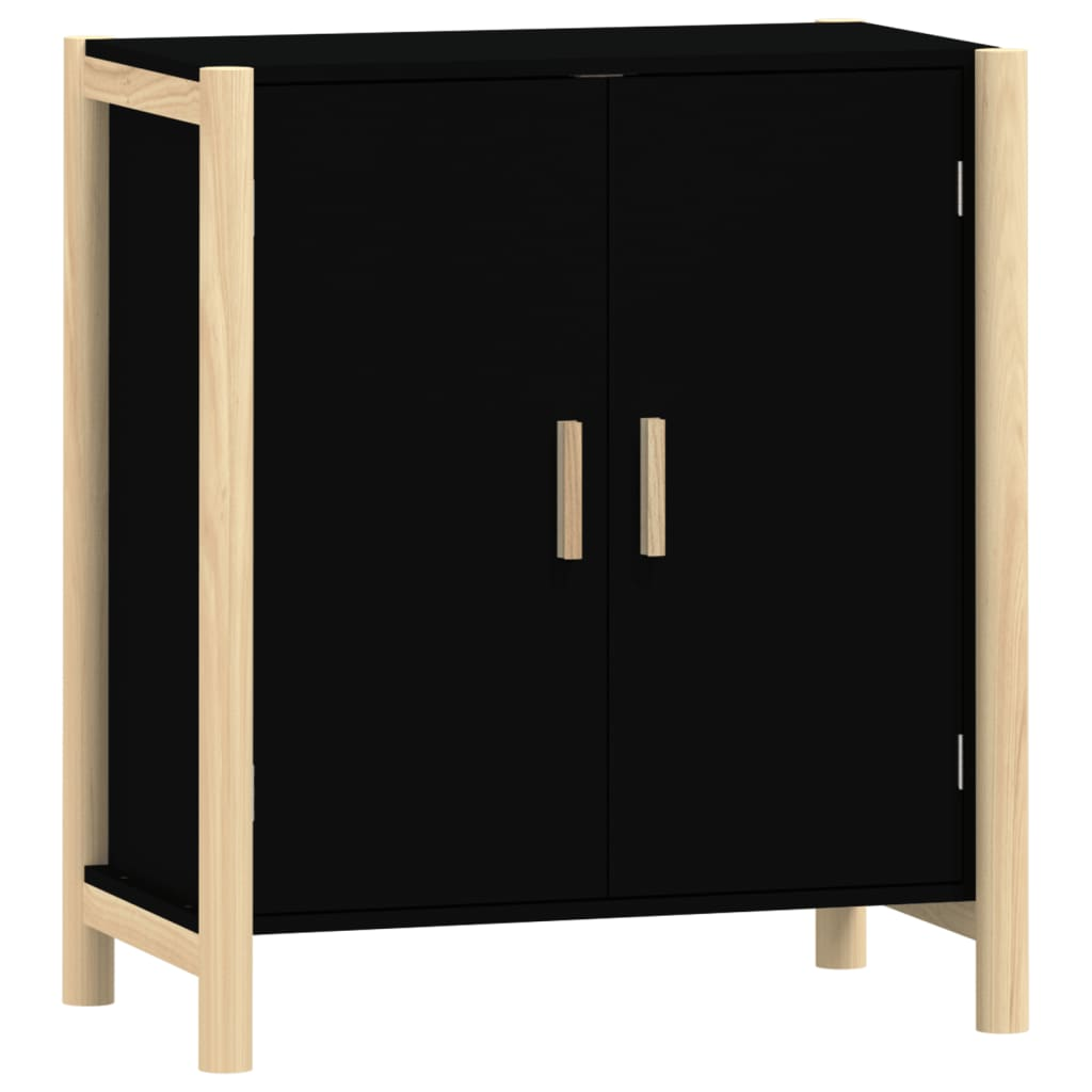 vidaXL Sideboard Black 24.4"x15"x27.6" Engineered Wood