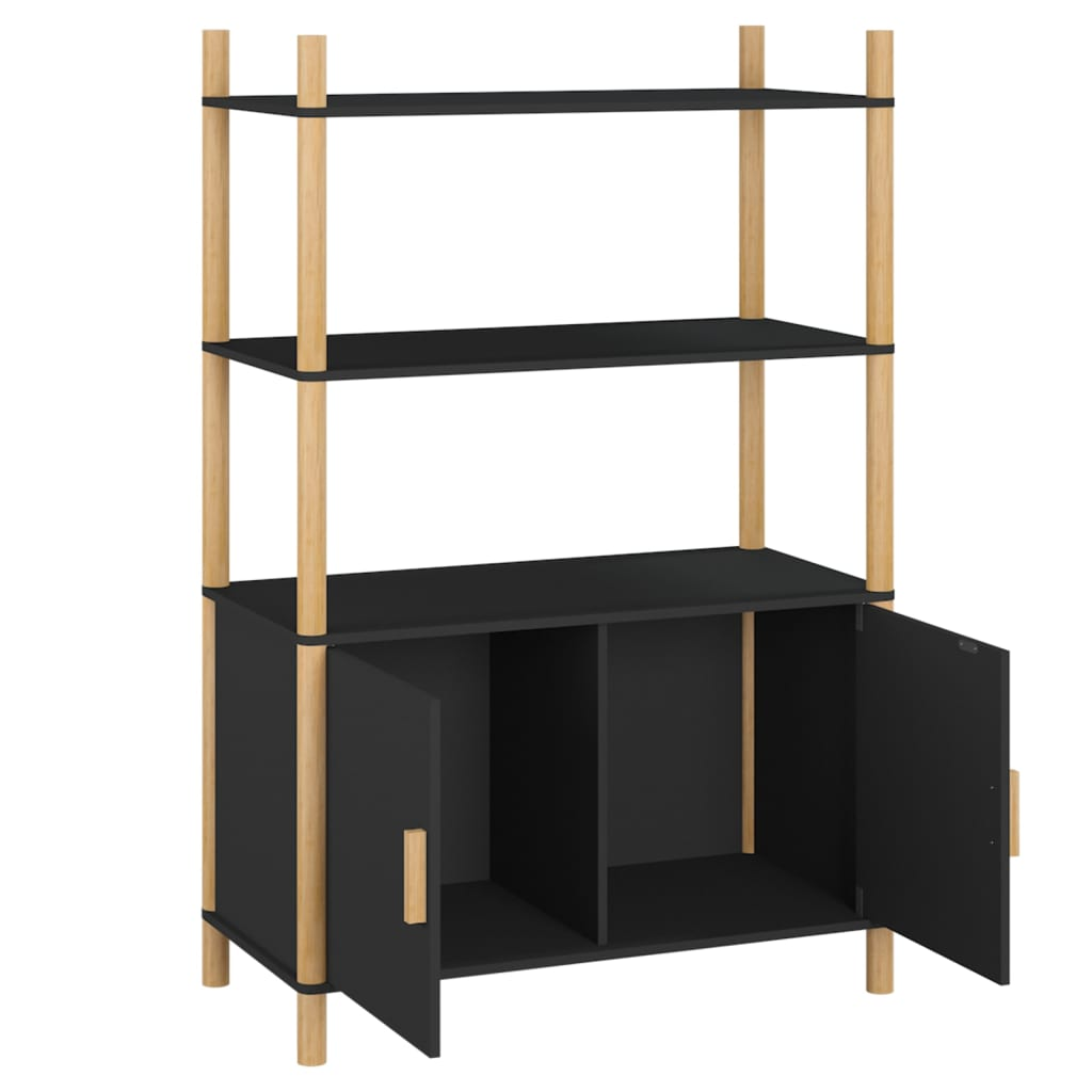 vidaXL Highboard Black 31.5"x15.7"x47.6" Engineered Wood
