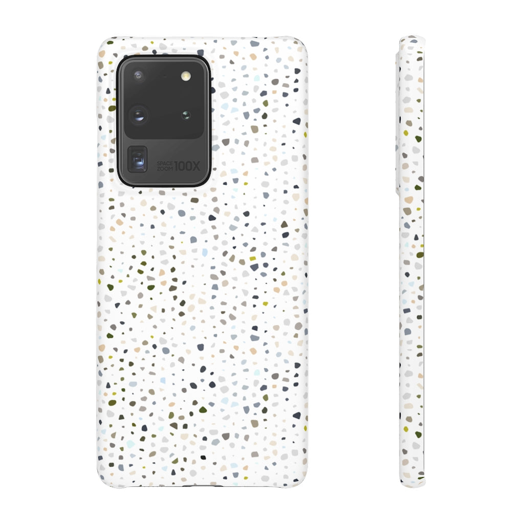 White Terrazzo Phone Case