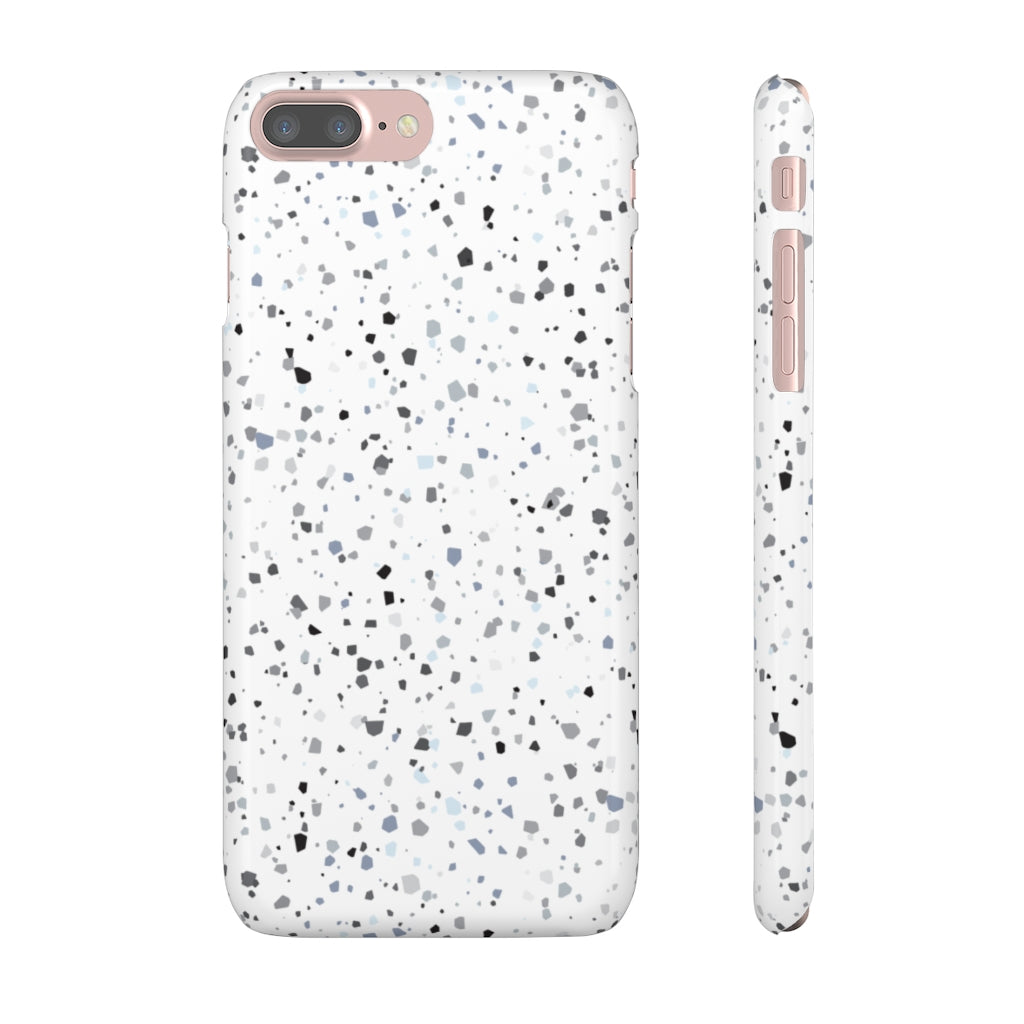 White Terazzo Phone Case