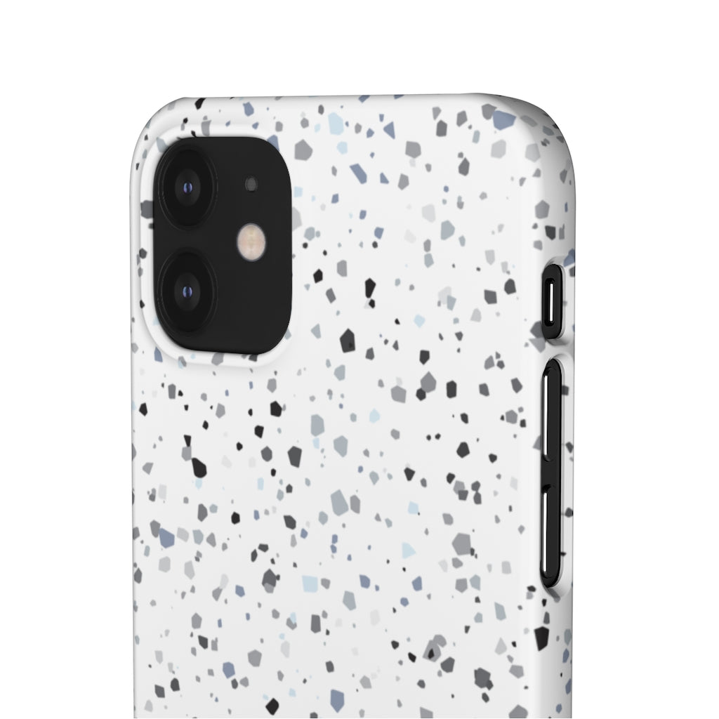 White Terazzo Phone Case