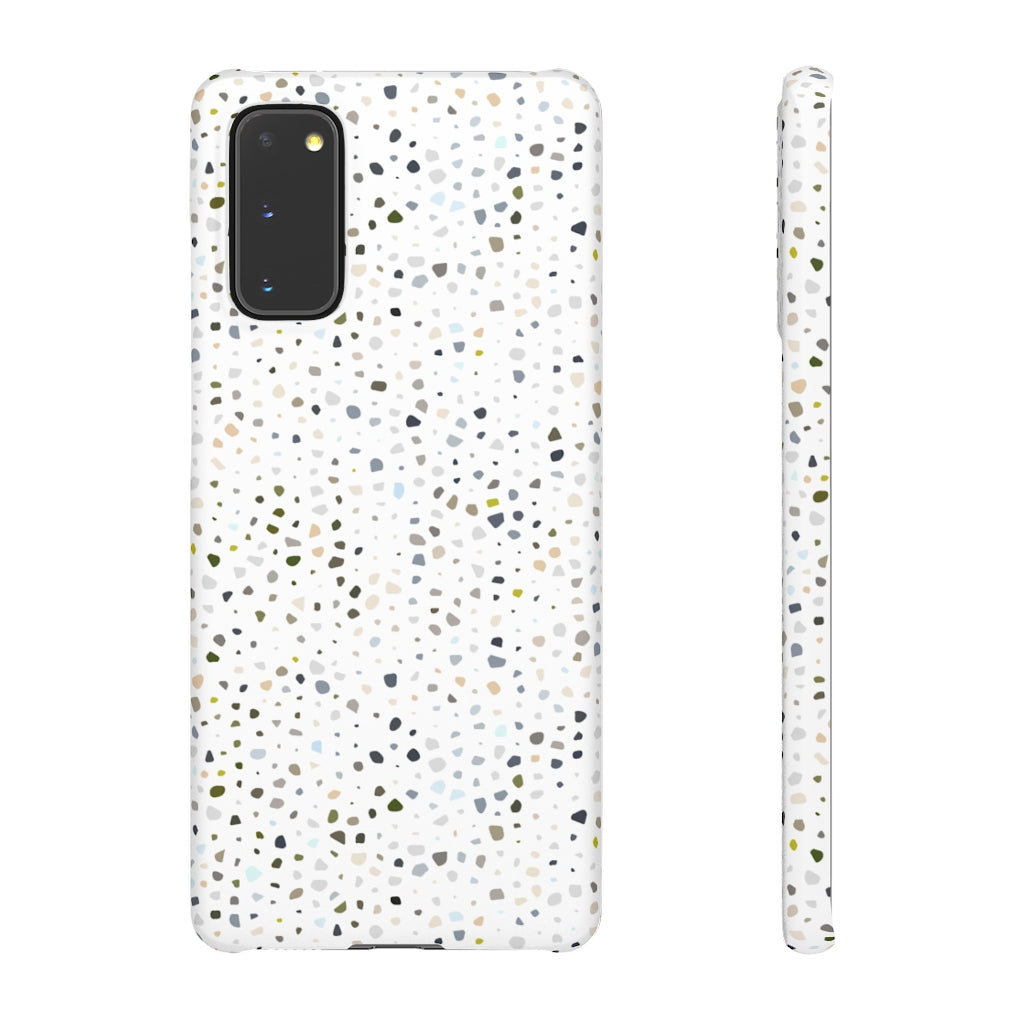 White Terrazzo Phone Case