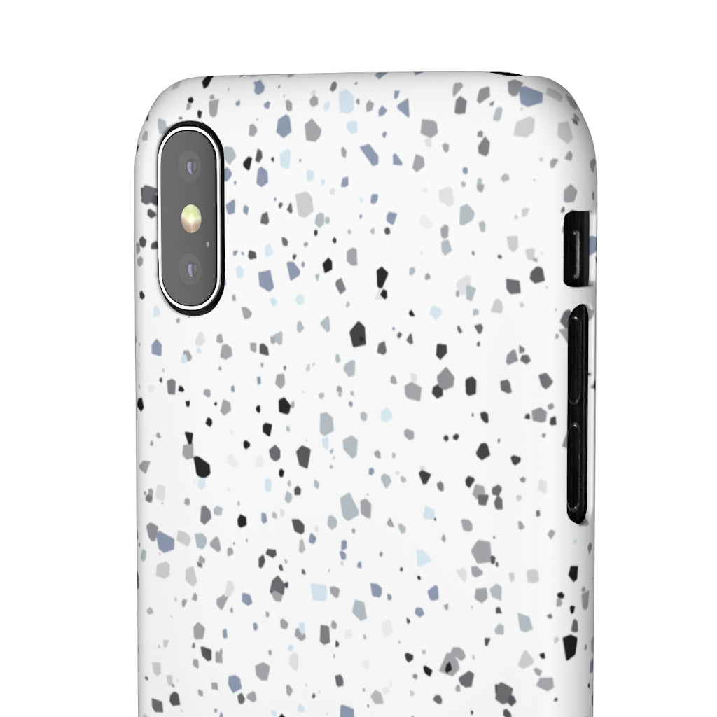 White Terazzo Phone Case
