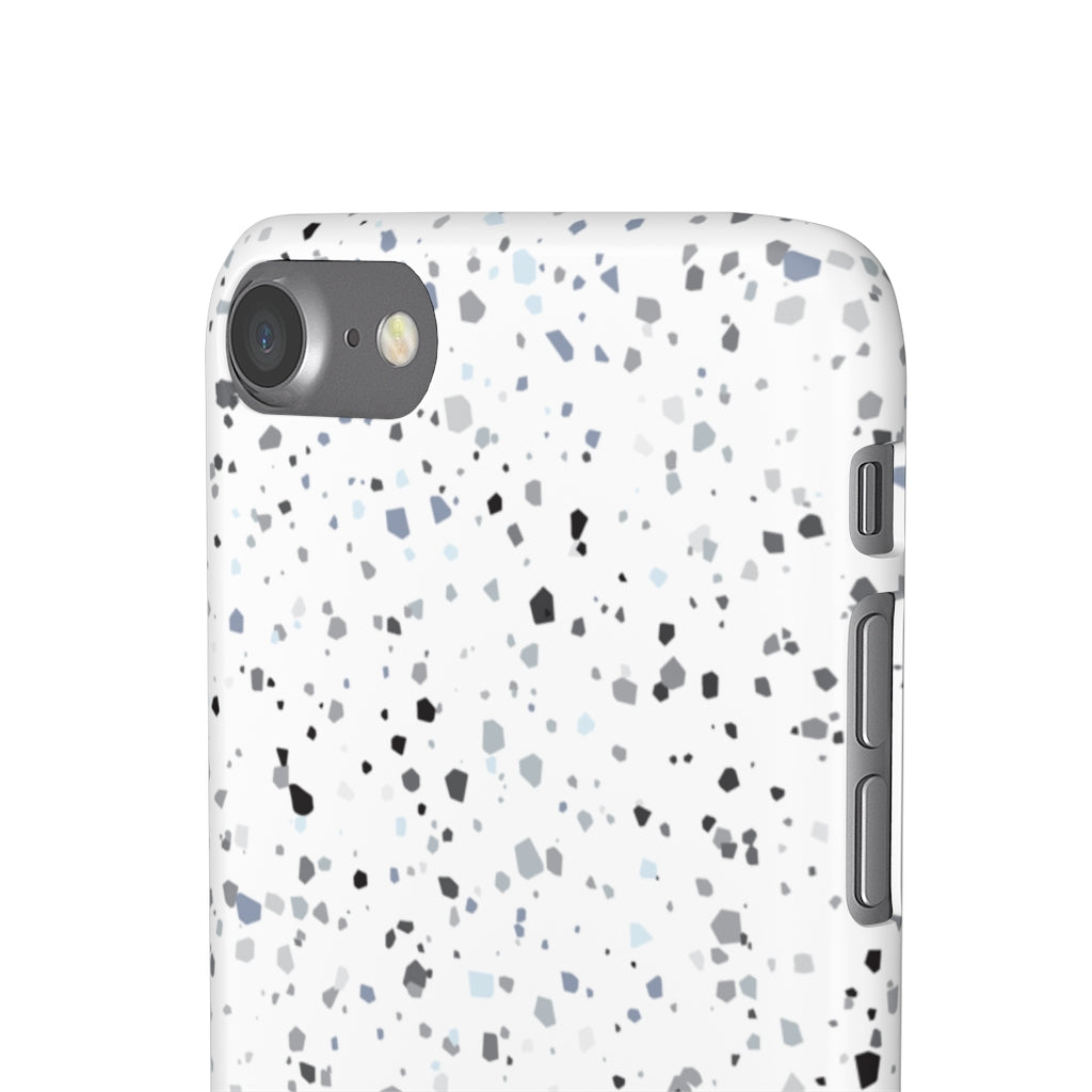 White Terazzo Phone Case
