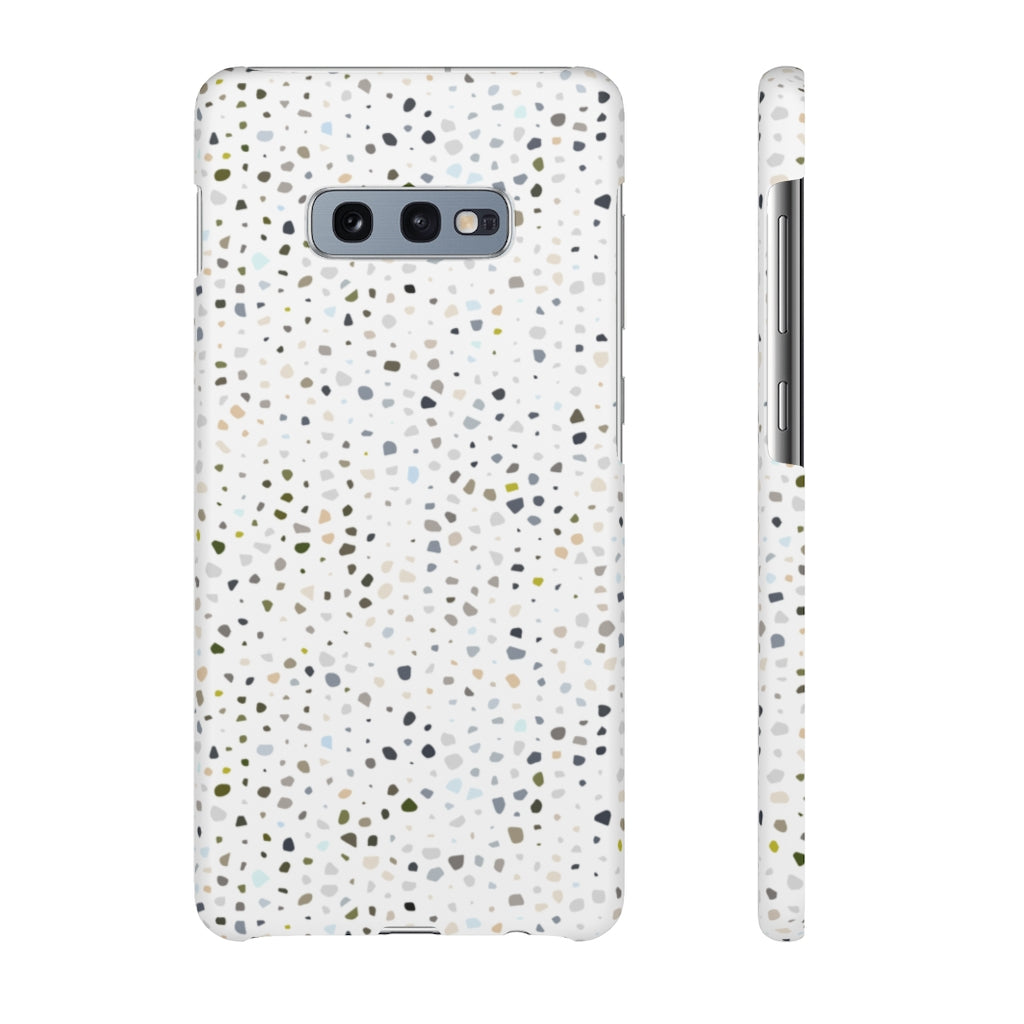White Terrazzo Phone Case