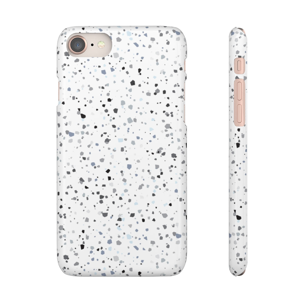 White Terazzo Phone Case