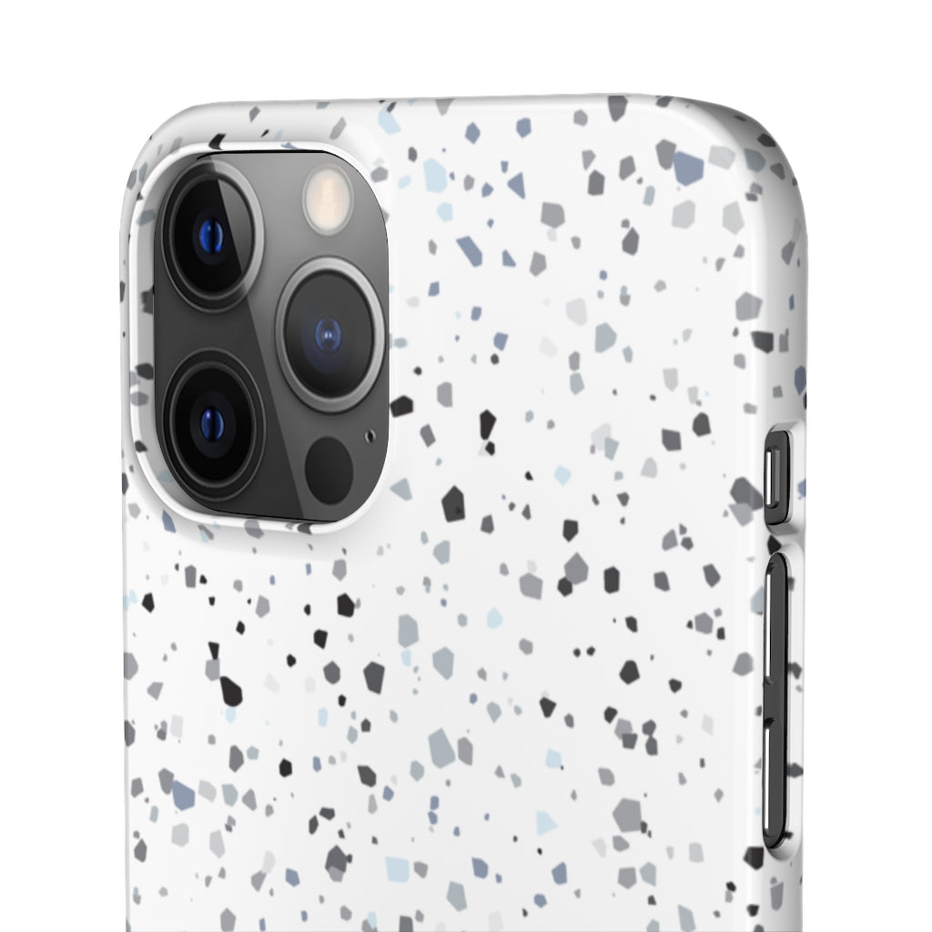 White Terazzo Phone Case