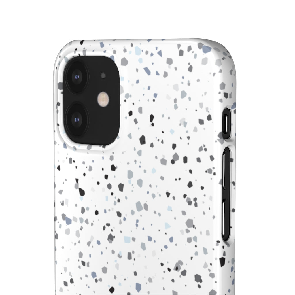 White Terazzo Phone Case
