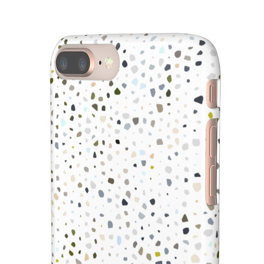 White Terrazzo Phone Case