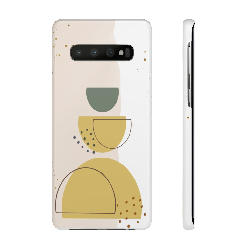 Mid Century Modern Phone Case in Yellow/Green/Pink