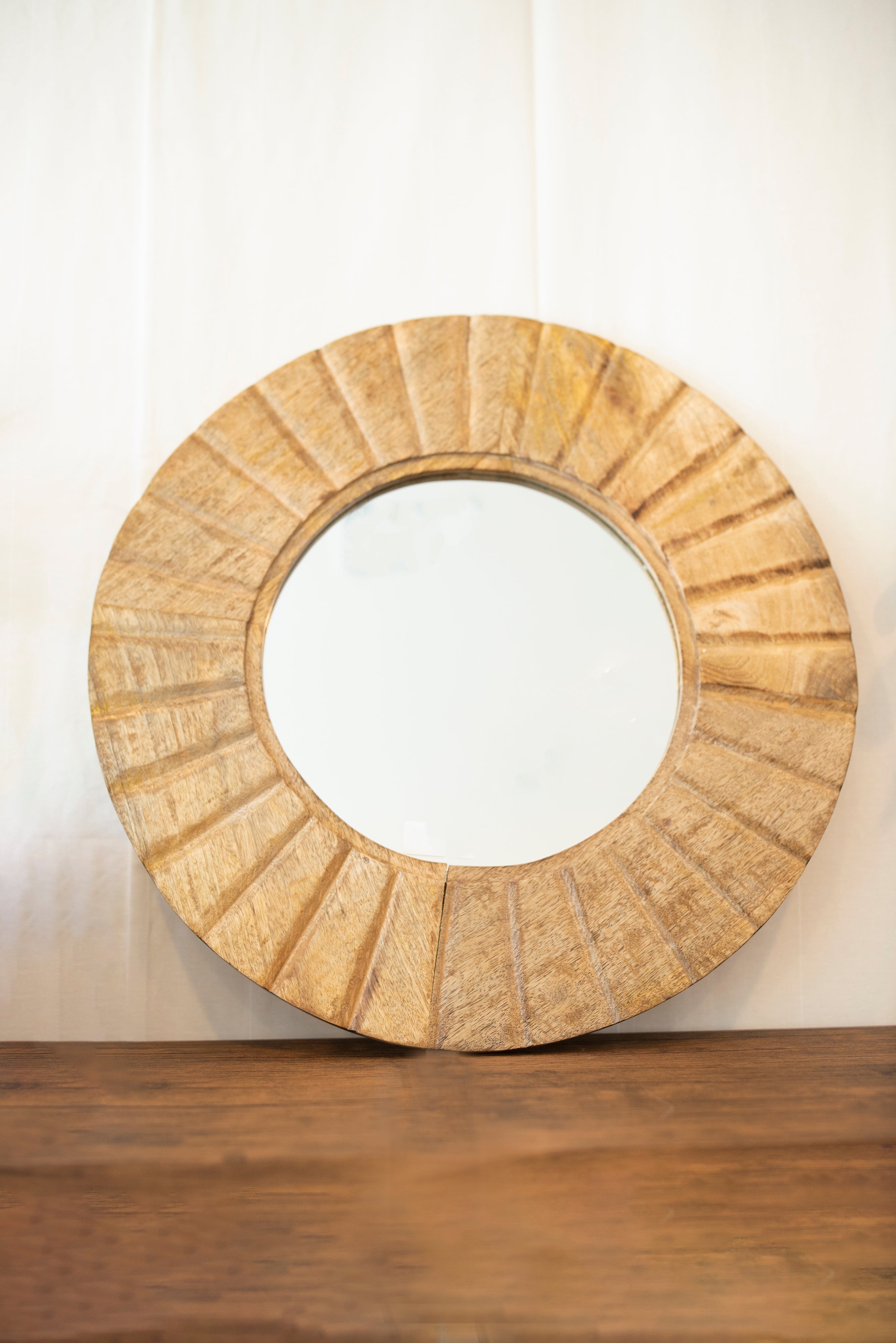 Carved Wood Mirror