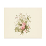 Vintage Roses Textured Watercolor Matte Poster