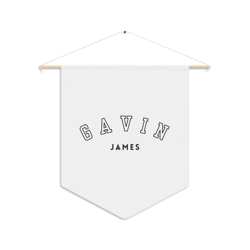 Personalized Pennant Banner Black/White | Custom Name Nursery Pennant Banner