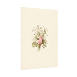 Vintage Roses Textured Watercolor Matte Poster