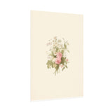 Vintage Roses Textured Watercolor Matte Poster