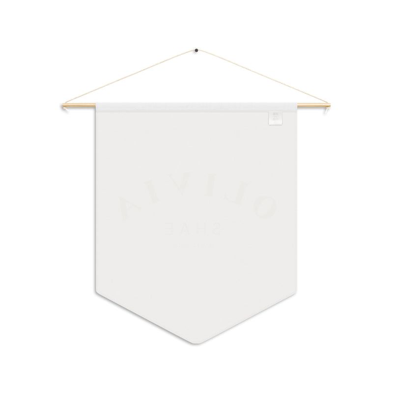 Custom Baby Girl Pennant Banner in Blush/Tan Font Bold | Custom Name Nursery Pennant Banner