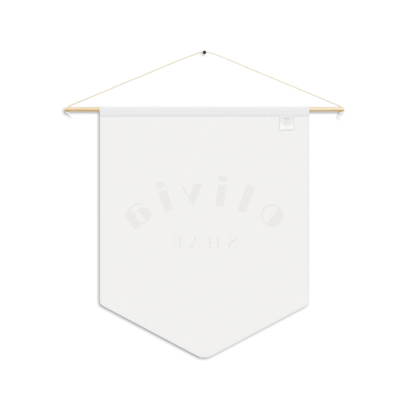 Custom Baby Girl Pennant Banner in Cream/Tan Font | Custom Name Nursery Pennant Banner