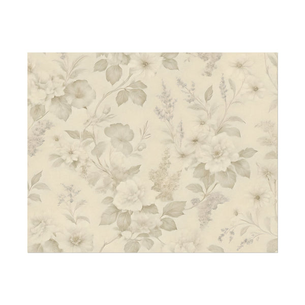 Vintage Floral Print Textured Watercolor Matte Poster