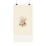 Vintage Roses Textured Watercolor Matte Poster