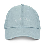 Custom Embroidered Denim Hat, Casual Cap, Personalized Gift, Trendy Accessory, Summer Fashion, Stylish Headwear
