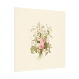 Vintage Roses Textured Watercolor Matte Poster