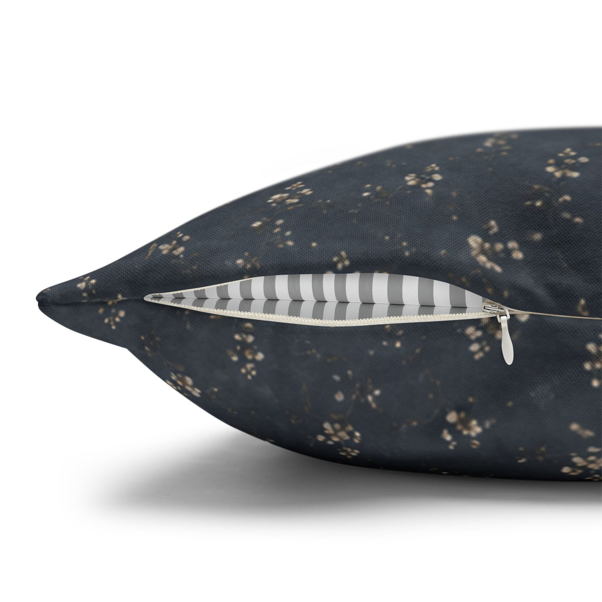 Moody Blue Floral Pillowcase | Navy Blue Square Pillowcase