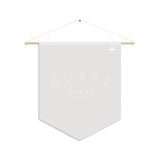 Custom Baby Pennant Banner in Dark Brown/Beige | Custom Name Nursery Pennant Banner