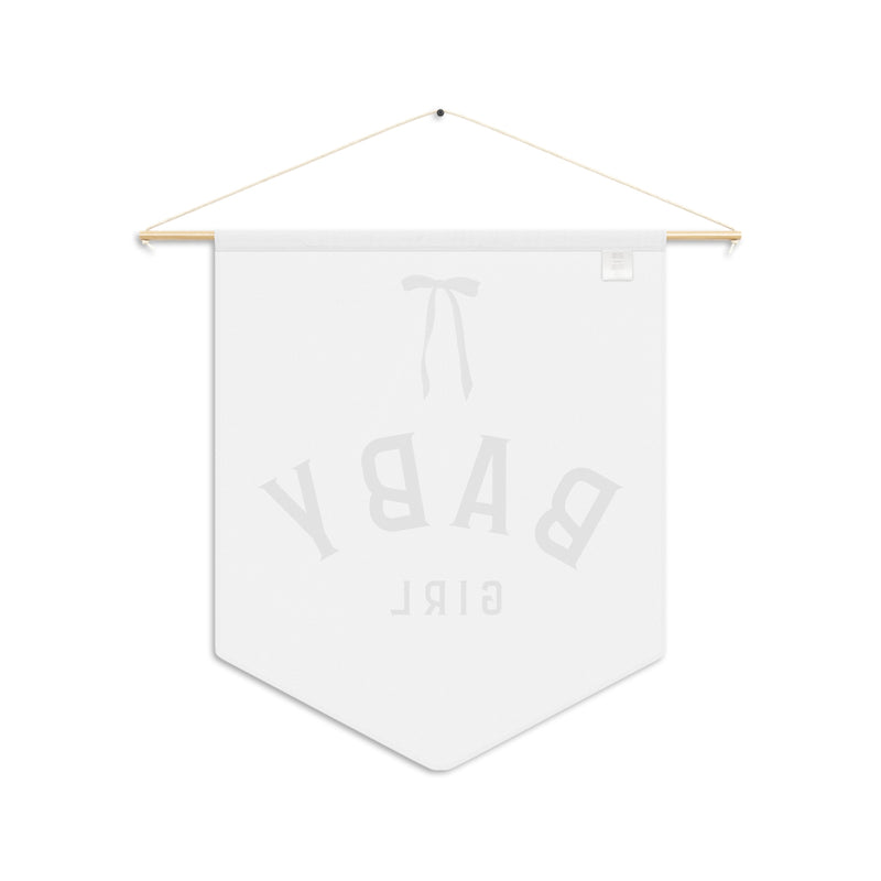 Custom Baby Girl Pennant Banner in Black/White Baby Girl | Custom Name Nursery Pennant Banner